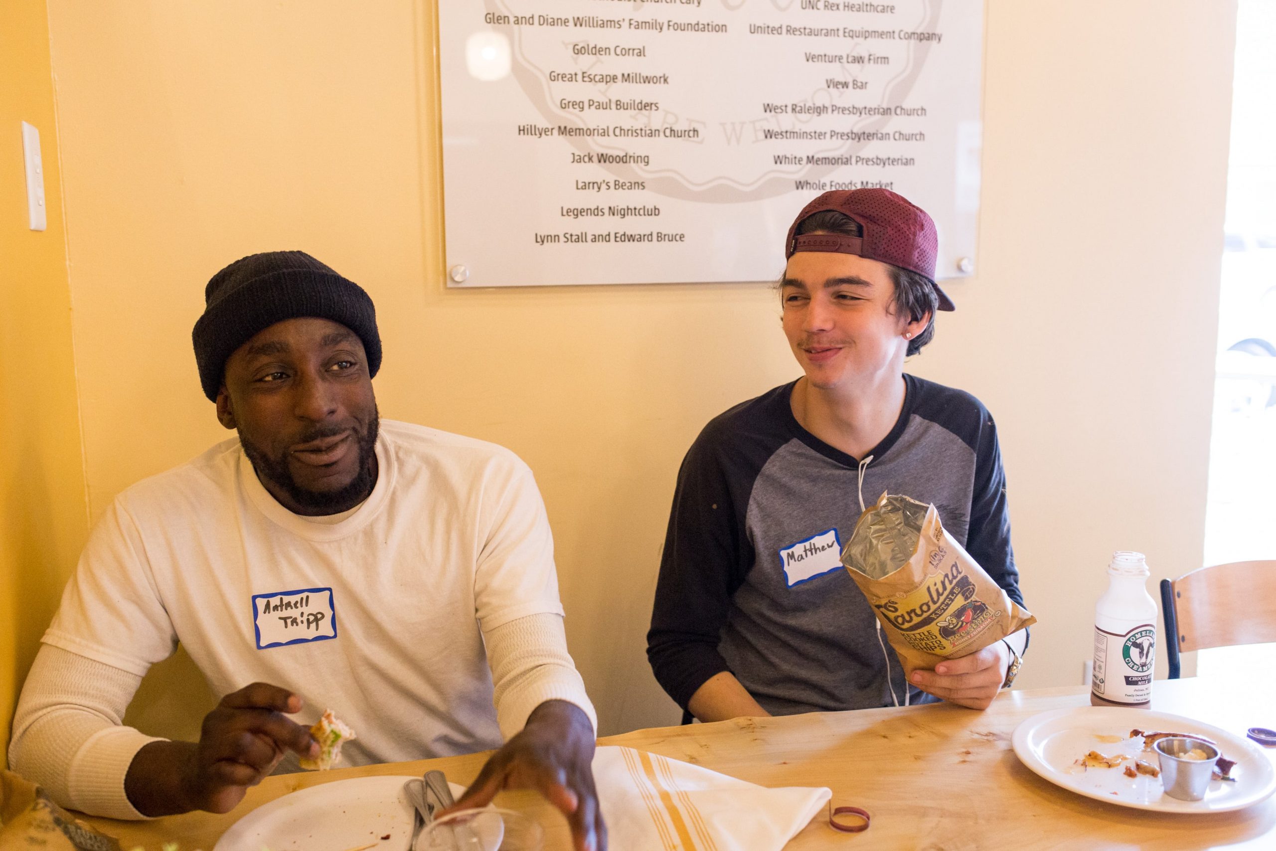 Volunteers bonding at A Place at the Table