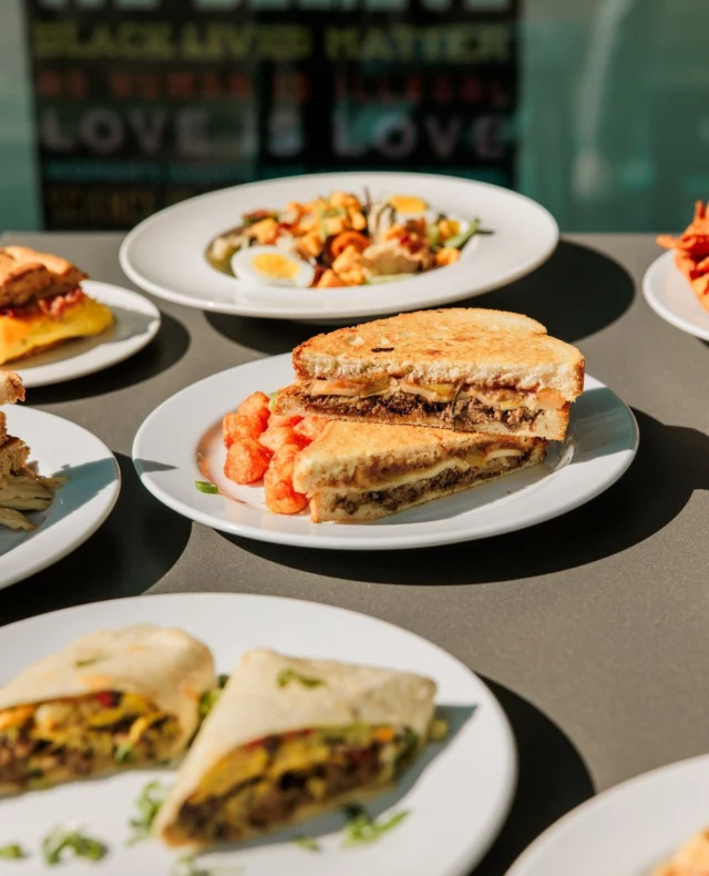 Looking for Tuesday lunch plans? We've got you covered!⁠
⁠
Introducing our new Beefy Grilled Cheese!! It's short rib, white cheddar and granny smith apple jam on sourdough bread. And it's as amazing as it sounds! ⁠
⁠
Come try it for yourself this week!!